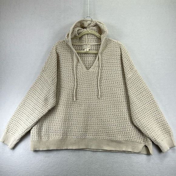 Artelier Nicole Miller Pullover Crochet Sweater Plus Size 3X Cream Like New - Picture 1 of 10